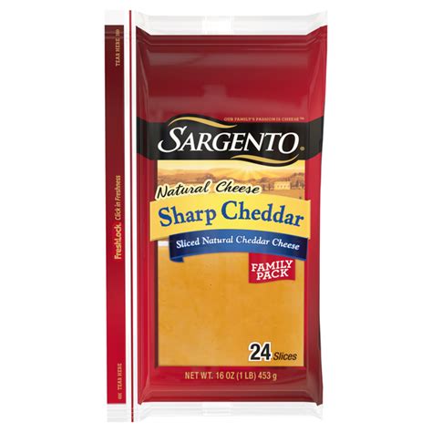 Save on Sargento Sharp Cheddar Cheese Slices Family Pack - 24 ct Order Online Delivery | Giant