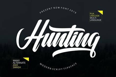 Hunting Script Font - Dafont Free