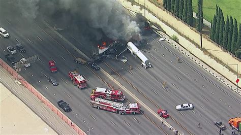 Big rig driver identified after being killed in fiery multi-vehicle crash on 5 Freeway near ...