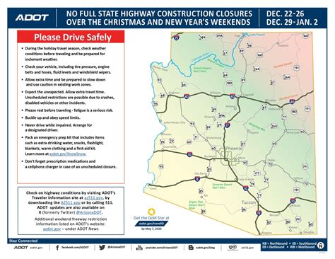 No ADOT weekend freeway closures in Phoenix area on New Year's weekend