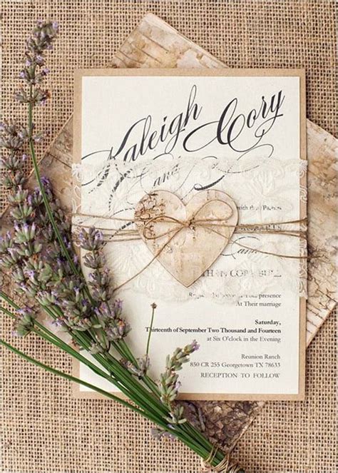 Top 15 popular rustic wedding invitaitons idea samples on Pinterest