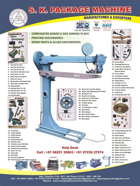 Box Stitching Machine Spare Parts at Rs 25/piece | GIDC | Vapi | ID ...