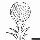 Golf Ball Coloring Page  Easy Drawing Guides sketch template
