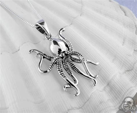 Sterling Silver Octopus Necklace | Ocean | Animal | Tentacle