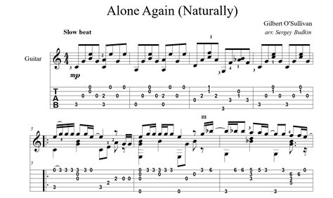 Alone Again (Naturally) for guitar. Guitar sheet music and tabs.