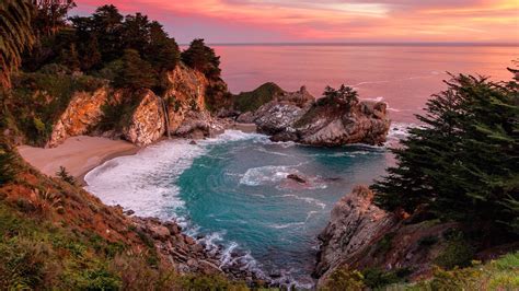 Sunset at McWay Falls, Big Sur ©2014 W. Tipton - Wandermelon