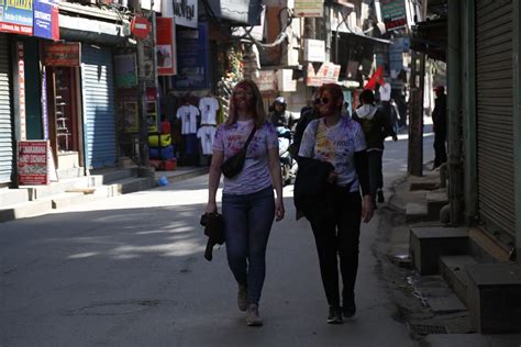 Revellers celebrate Holi in Kathmandu