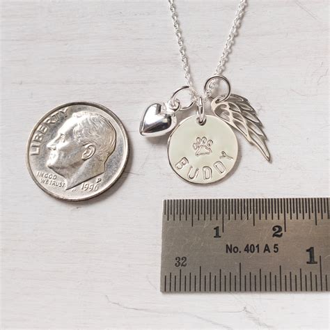 Pet Memorial Necklace, Sterling Silver