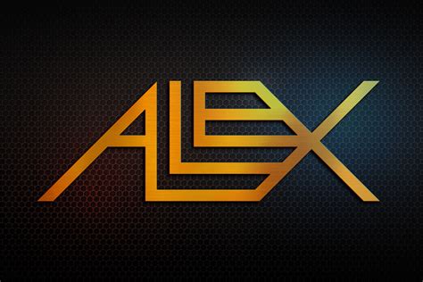 Custom Type ALEX Name Logo on Behance