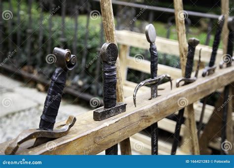 Medievall swords stock image. Image of battle, bronze - 166421283