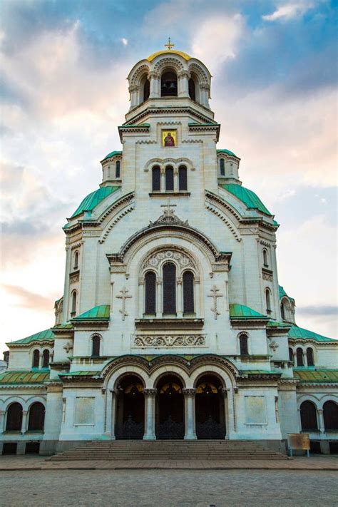 Entrance View of St. Alexander Nevski Cathedral in Sofia, Bulgaria Stock Image - Image of icon ...