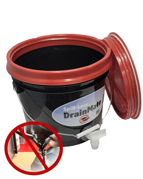 14 Quart Oil Draining Container - Oil Drain Pan - Spill-Less DrainMate - Made in USA - Walmart.com