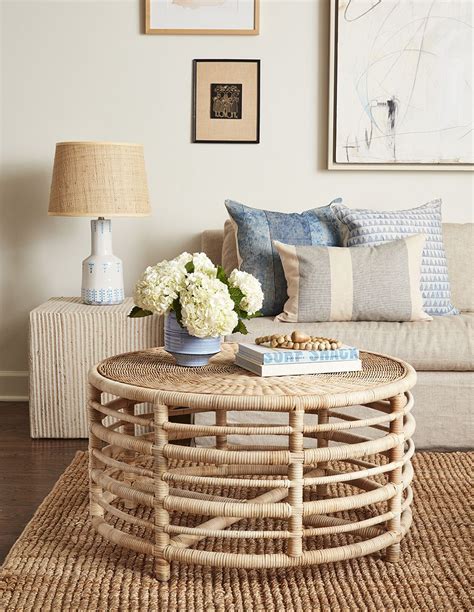 Montauk Rattan Coffee Table | Rattan coffee table, Living room decor ...