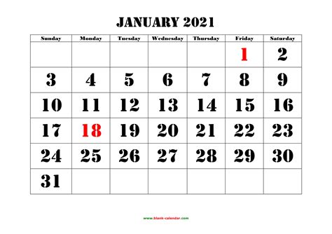 Free Printable Large Print Calendars For The Visually Impaired