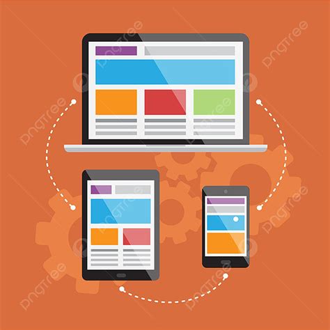 Responsive Web Design Vector PNG Images, Illustration About The Responsive Web Design In Vectors ...