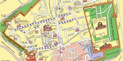 Jerusalem old city map - Map of Jerusalem old city (Israel)