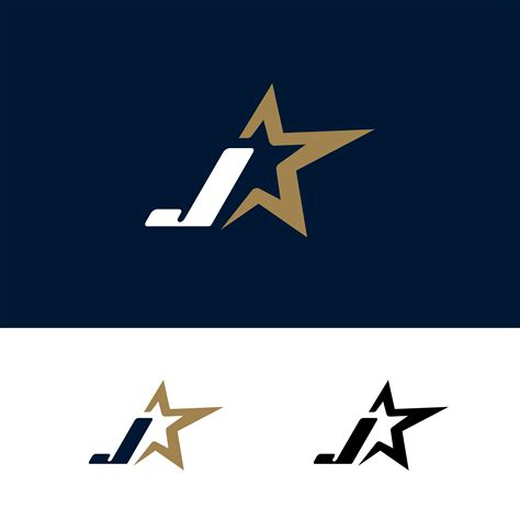 Letter J logo template with Star design element. Vector illustra 588075 Vector Art at Vecteezy