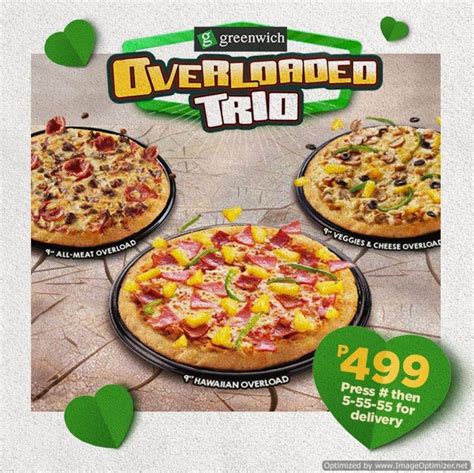 Greenwich Delivery Overload Trio for Php499 ONLY - Until Promo Lasts