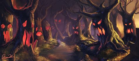 The Haunted Forest by jingsketch on DeviantArt