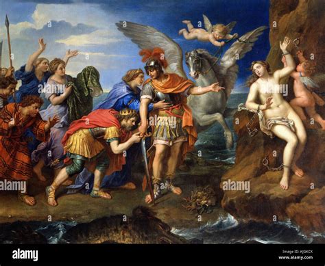 Mignard Pierre - Perseus freeing Andromeda 17th Century Stock Photo - Alamy