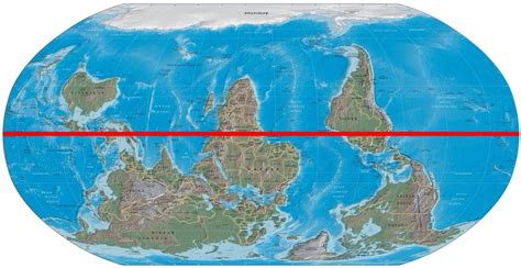 Earth Map With Equator Line - Wayne Baisey