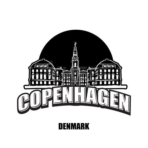 Copenhagen, Denmark, Black And White Logo - HEBSTREITS | Black and white logos, Black and white ...