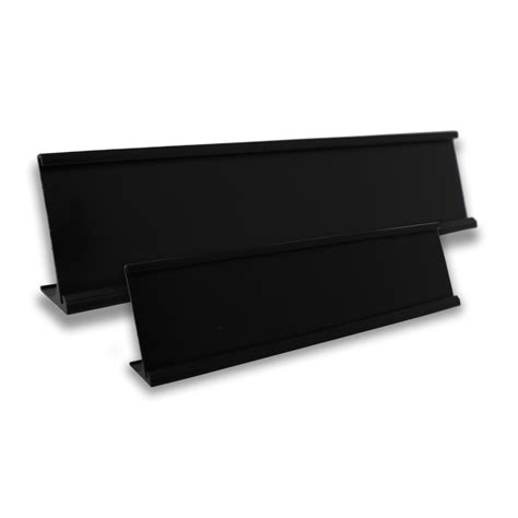 Metal Desk Stands for Name Plates - Black