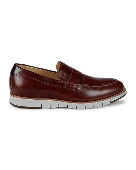 Johnston & Murphy Leather Loafers in Brown for Men | Lyst