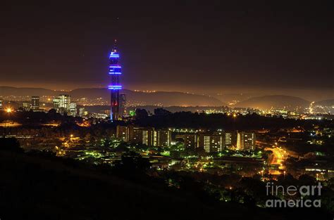 Pretoria, the capital city of South Africa at night. Photograph by Rudi Venter - Pixels