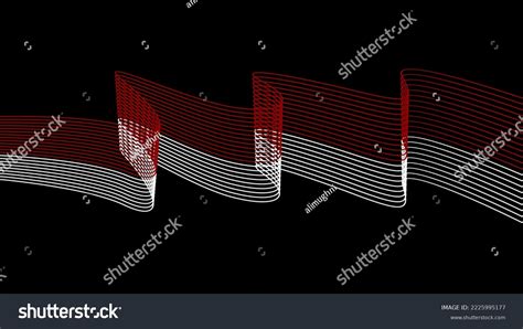 Indonesia Flag Using Line Art Drawing Stock Vector (Royalty Free ...