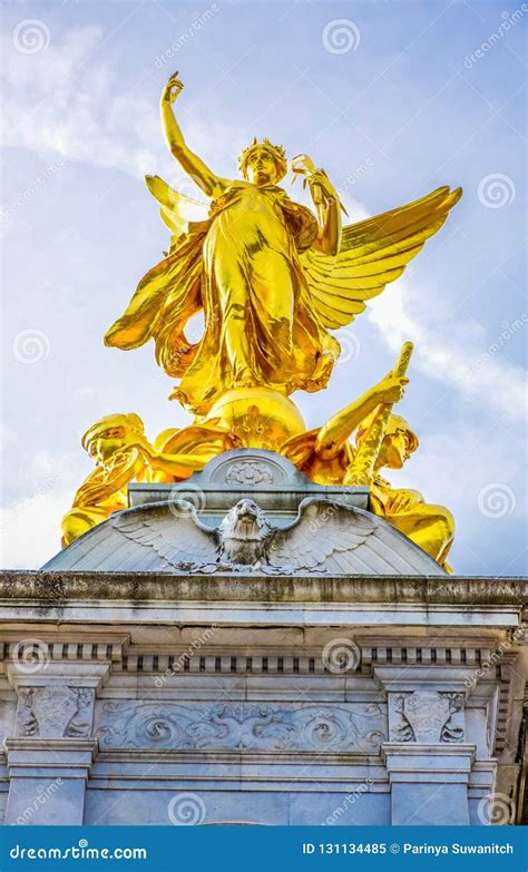 Golden Angel Sculpture on Top of Victoria Memorial in Front of ...