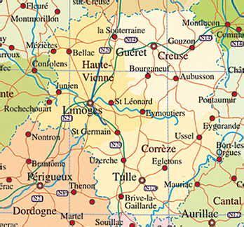 Map Of Limousin France