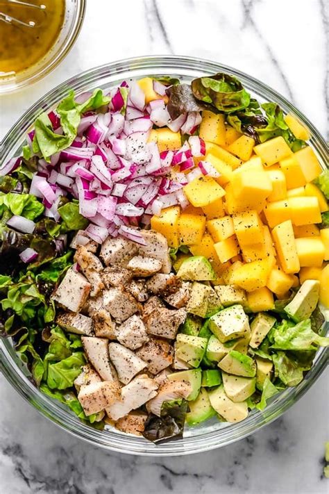 Grilled Chicken Avocado + Mango Salad - Ready in Minutes!