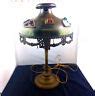 Antique Old Vintage Art Deco Saturn Brass & Milk Glass Shade Table Lamp Light | eBay