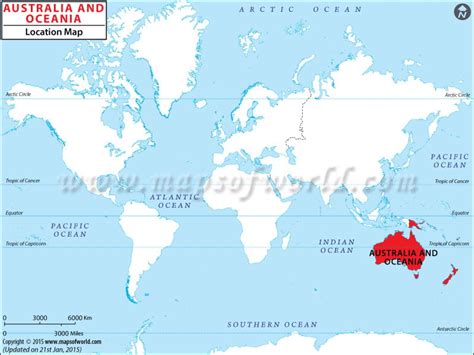 Where is Oceania | Oceania Location in World Map