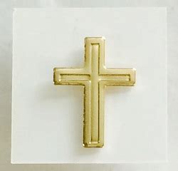 CROSS – GOLD LAPEL PIN (20mm x 10mm) - Di Marco International