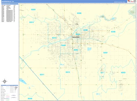 Digital Maps of Bakersfield California - marketmaps.com