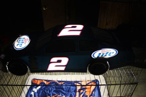 Rare Vintage NASCAR Miller Lite Race Car Pool Table Light, #2 Kurt Busch 4' long | #1844769057