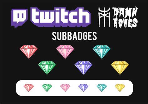 Diamond Sub badges for Twitch INSTANT DOWNLOAD Gem Crystal | Etsy in ...