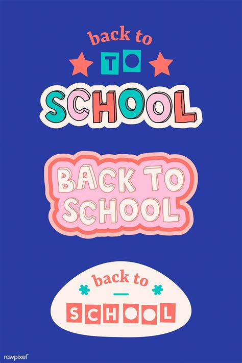 Back to school design elements vector set | premium image by rawpixel.com / katie | School ...