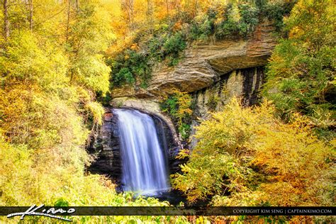 Looking Glass Falls North Carolina with Autumn Colors | HDR Photography ...