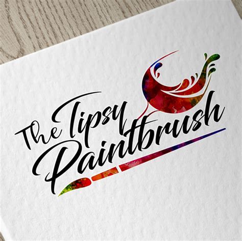 The Tipsy Paintbrush Logo Design | Rogue Creative Studio