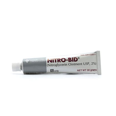 Nitro-Bid®, (Nitroglycerin Ointment USP 2%), 2%, Ointment, 30gm Tube | McGuff Medical Products