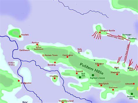 Ancient and sacred sites around Glastonbury - Glastonbury | Map of its Ancient Landscape and Ley ...