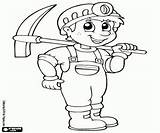 Miner coloring Pages Printable Games sketch template