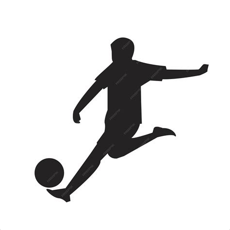 Premium Vector | Football player soccer player silhouette vector illustration