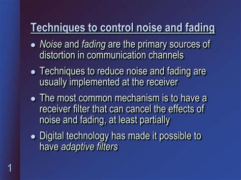 PPT - Techniques to control noise and fading PowerPoint Presentation, free download - ID:6608046