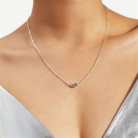 Faux Diamond Pendant Necklace | Diamond pendant necklace, Faux diamonds, Diamond pendant