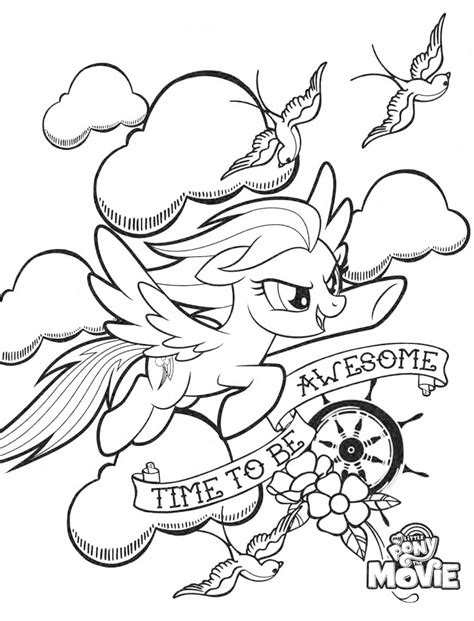 My Little Pony The Movie coloring page with Rainbow Dash Elsa Coloring Pages, Horse Coloring ...