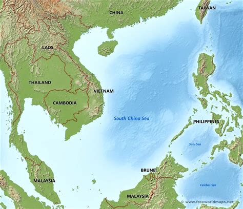 South China Sea map - by Freeworldmaps.net